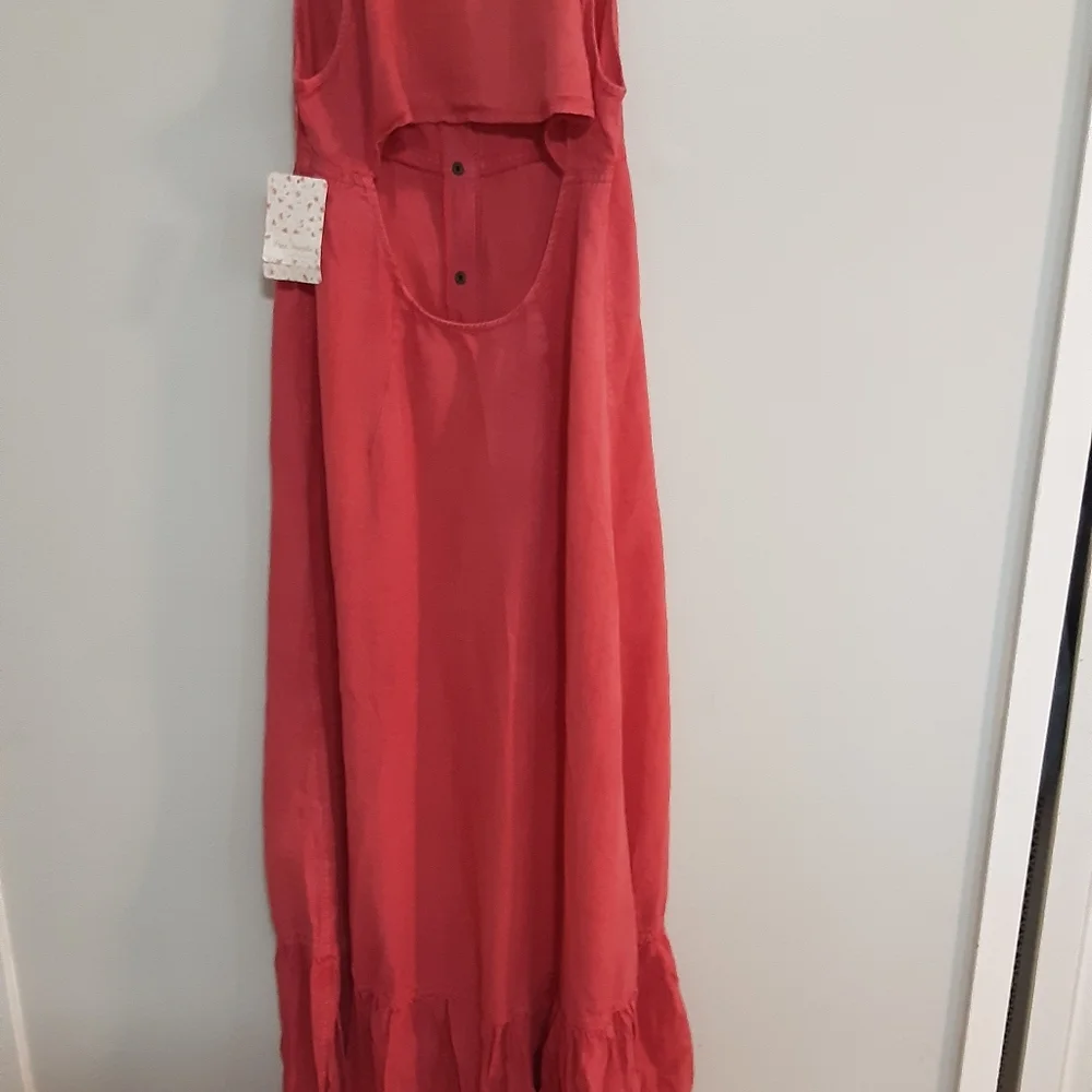 Free People Pink/Red Sleeveless Button-Down Dress Size Xs - Picture 7 of 9